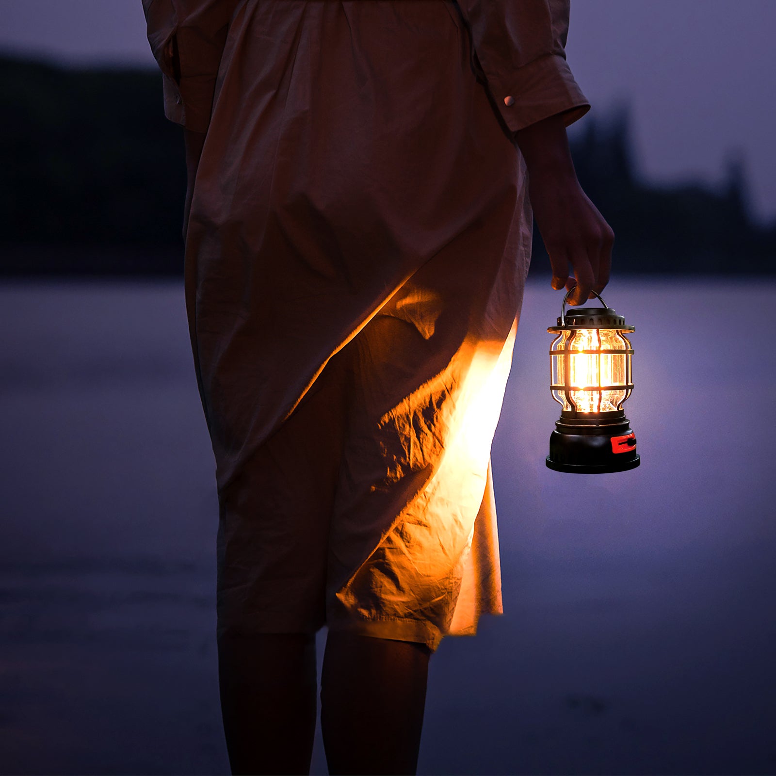 Handle LED Camping Lantern Rechargeable Tent lamp solar powered camping lamp for outdoor(random color)