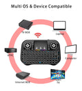 I10 Mini Wireless + Bluetooth 7 Color Backlit Light 2.4Ghz Air Mouse With Touchpad