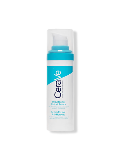 CeraVe Resurfacing Retinol Serum For Post Acne Marks, Formulated With Licorice Root Extract &amp; Niacinamide, Brightening Serum &amp; Pore Minimizer For Face, Post Acne Skin Barrier Repair, Non-Comedogenic - 30ml