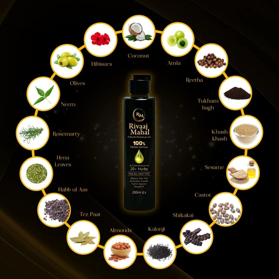 Rivaaj Hair Oil Hair Food Organic Hair Problem Solution 200 ml | Best Quality Hair Food Oil