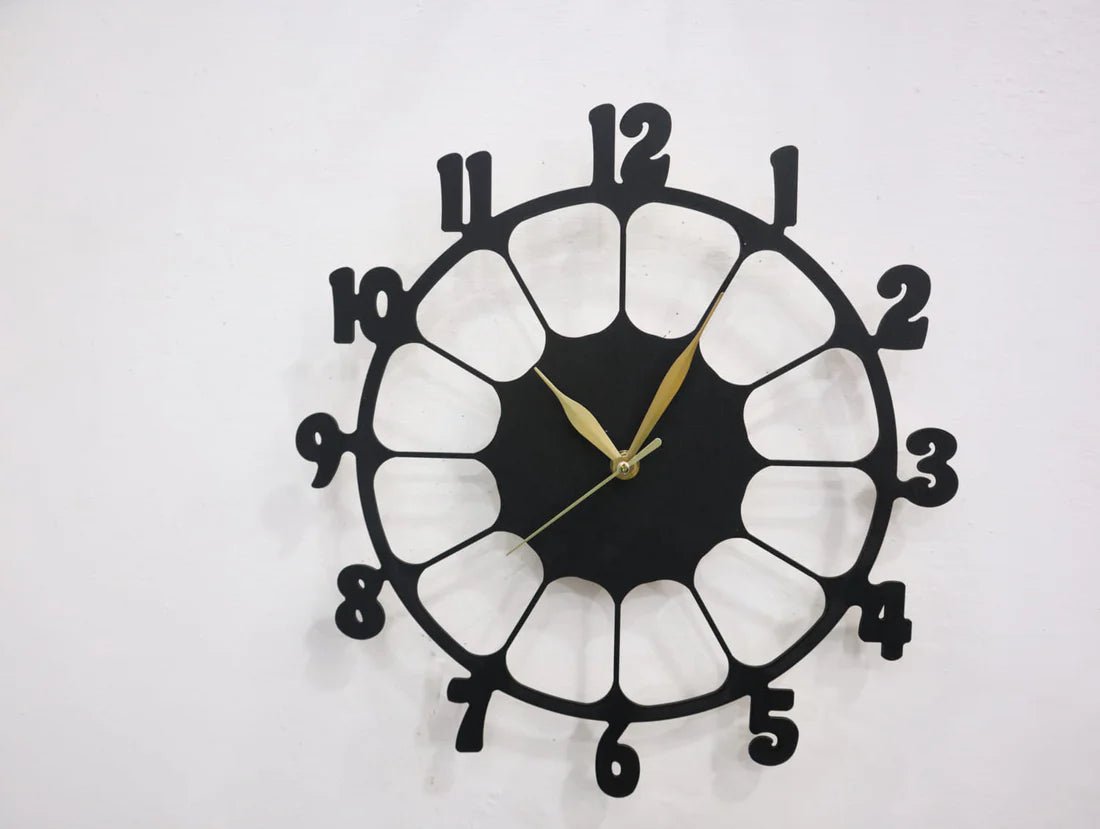 Retro Design 3D Wooden wall clock for Living Room Retro Decor Wall Clock