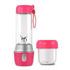 Imported Rechargeable Portable 420ml Blender with 6 Blades - Portable Blender with USB Charger - Rechargeable Portable Blender for Shakes &amp; Juices - 420ml Personal Smoothie Maker