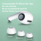3.1 JOYROOM TWS Active Noise Cancelling ANC Earbuds With Premium Case - White Earbuds Joyroom