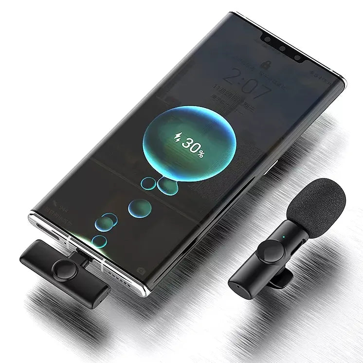k11 Type-C Wireless Microphone K8 Collar Mic for Type C - Noise Cancellation Reduction Wireless Mic for Phone for Mobile Phone Camera,