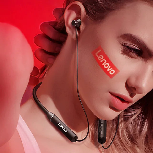 Lenovo He05 Neckband Headphone - Black (Original)