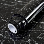 Self-Adhesive Kitchen Black Marble Sheet- Waterproof Heat Resistant Sheet for Living Room, Bathroom, Kitchen Countertops Black Sheet - 02 Meter