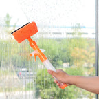 3 in 1 Fiber Wiper Sprayer  Wash, Wipe and Soak | Window Squeegee Kit, Cleaning Tool with Detachable Microfiber Cloth Rubber Scraper &amp; Sprayer, Portable Window Cleaner Combo for Car, (Random color)