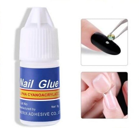 Pack of 5 – Strong Nail Glue for Nail Art, Decorations &amp; Artificial Nails – Quick-Drying Adhesive for Press-Ons, Nail Tips, Rhinestones &amp; DIY Manicure