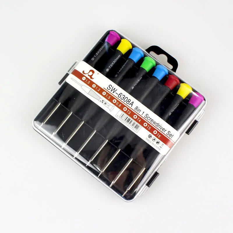 8 in 1 Screwdriver Set for mobile laptops and tablets repairing SH-6308A  (random color)