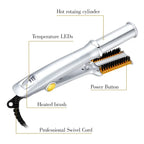 PROFESSIONAL HAIR STRAIGHTENING IRON CURLING IRON STRAIGHTENER CURLER STYLER 3 IN 1 MULTI HAIR STYLING TOOL FLAT IRON WITH BRUSH