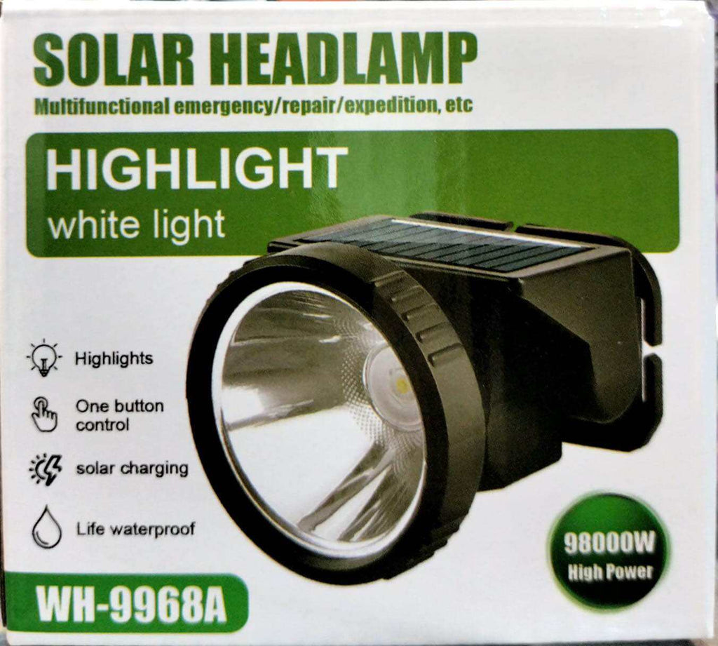 Solar Headlamp WH-9968A – Ultra-Bright, Rechargeable &amp; Eco-Friendly for Outdoor Adventures!