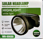 Solar Headlamp WH-9968A – Ultra-Bright, Rechargeable &amp; Eco-Friendly for Outdoor Adventures!