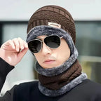 Head &amp; Neck Cap Beanies Combo - woolen winter beanie cap with neck warmer muffler for men and women