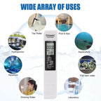 Portable Digital Water TDS, EC, And Temperature Meter (3-in-1) With ATC Function, 1ppm Resolution, 0-9990ppm Purity Tester