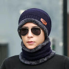 Head &amp; Neck Cap Beanies Combo - woolen winter beanie cap with neck warmer muffler for men and women