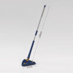 New Extended Triangle Mop 360 Twist Squeeze Wringing X-type Window Glass Toilet Bathrrom Floor Household Cleaning Ceiling Dusting – Each