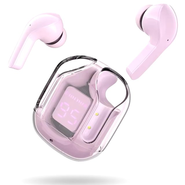 Treqa BT35 Bluetooth Earbuds | Wireless Earphones | HiFi Stereo Headphone | Digital Display Charging Case (Random color)
