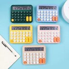 12 digits Keyboard Style Calculator | Mechanical Buttons for Desktop financial accounting cell operated (random color)