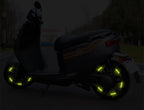 (20pcs) Wheel center reflective stickers Stripe | wheel hub sticker for Car, bicycle, motorcycle | car warning sticker (Random colors)