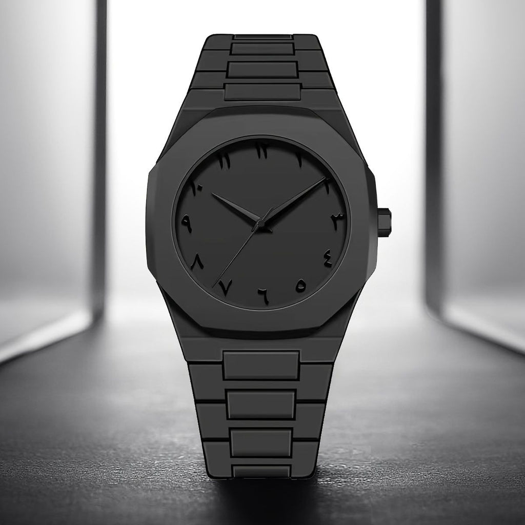 Full Black Aura Quartz Analog Watch – Lightweight Premium Design for Men & Boys (Without Box)