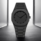 Full Black Aura Quartz Analog Watch – Lightweight Premium Design for Men & Boys (Without Box)