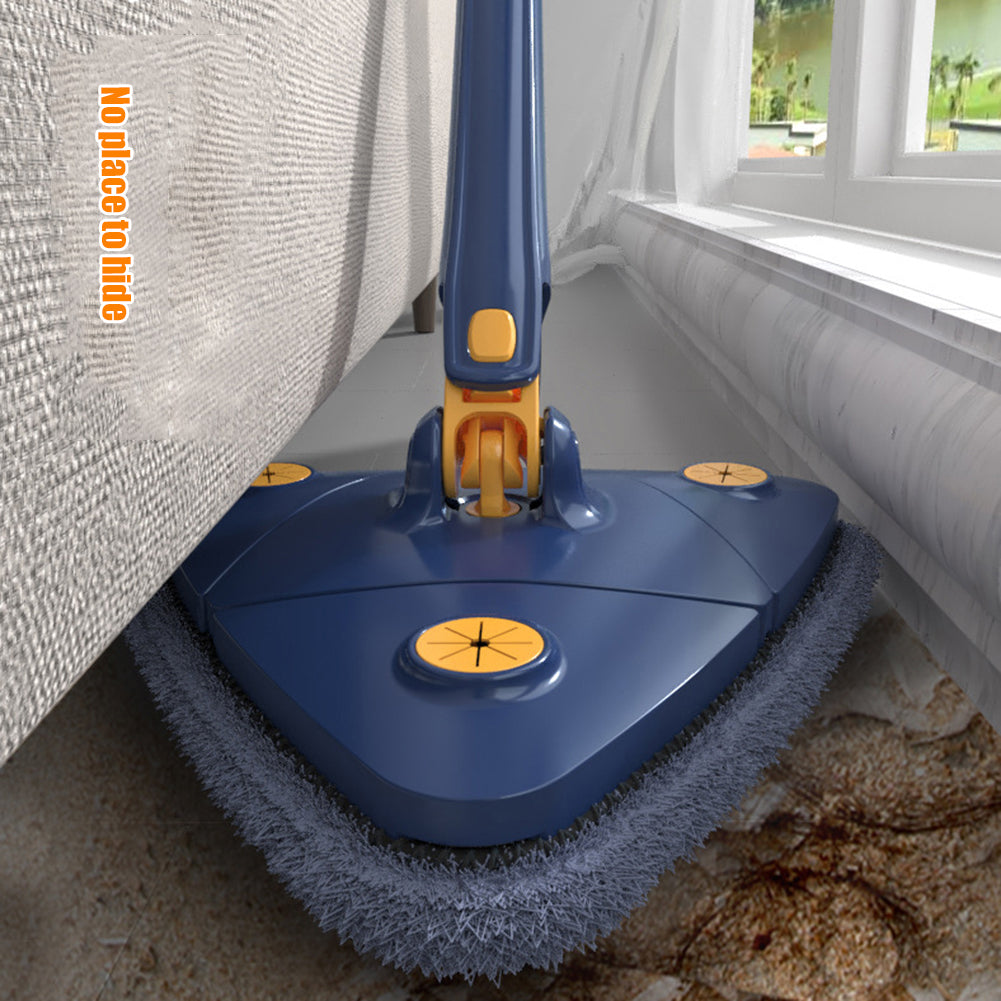 New Extended Triangle Mop 360 Twist Squeeze Wringing X-type Window Glass Toilet Bathrrom Floor Household Cleaning Ceiling Dusting – Each