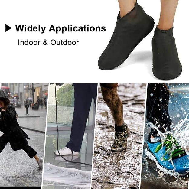 (pair) Waterproof Shoe Covers - Reusable Silicone Shoes Covers for Rain (random color)