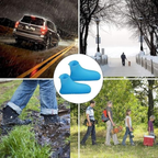 (pair) Waterproof Shoe Covers - Reusable Silicone Shoes Covers for Rain (random color)