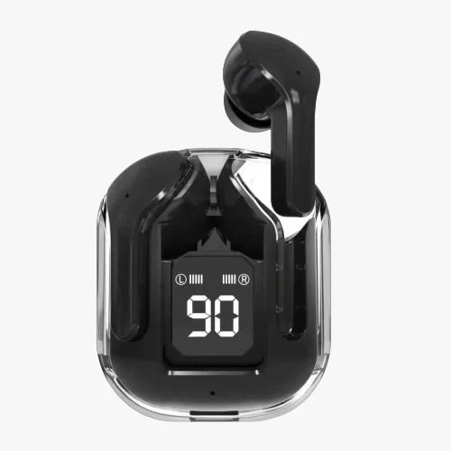 Air31 Earbuds Wireless Crystal Transparent body | Air 31 Bluetooth Ear Bud - with pouch (random color)