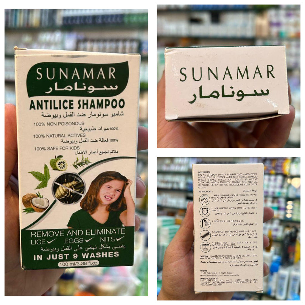 Sunamar Herbal Lice Treatment Shampoo – Non-Toxic &amp; Kid-Friendly | Best Quality Shampoo For Normal Used 