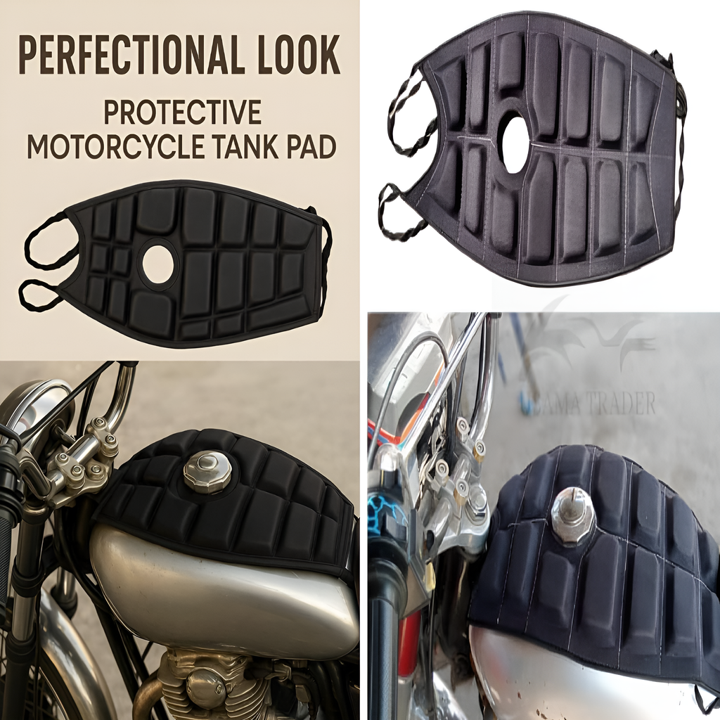 Universal Waterproof Motorcycle Fuel Tank Cushion – Premium Relaxer Tanki Pad &amp; Protective Cover for All Bikes | Anti-Slip, Shock-Absorbing, Weather-Resistant Pad for Comfortable Riding on Any Terrain