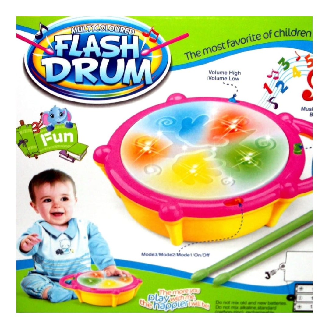 3D Flash Drum for Kids – Musical Toy with Lights, Sounds &amp; 3 Game Modes