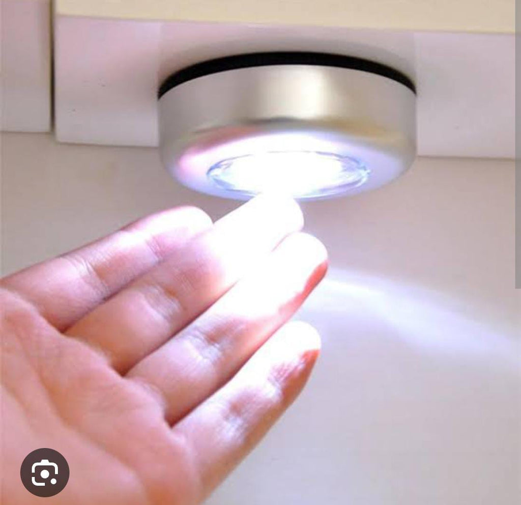 LED Tap Light, Stick on Push Button Touch Lights Battery Powered Lights for Closets, Under Cabinets, Counters, Bright Wireless Night Light Indoor Tap Touch Lamp for Kids