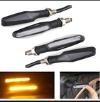 Pack of 1 pair(2pcs) - Audi Flow Style Led Motorcycle Turn Signals Indicator Amber Light