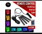 Interior light Remote control 36 led RGB LIGHT strip Without button for bike/car/jeeb and all vehicles (with remote)