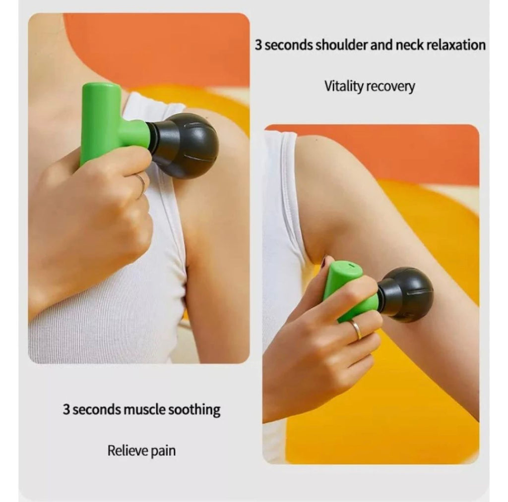 Mini Rechargeable Fascial Gun – Portable Deep Muscle Massager for Pain Relief and Relaxation - Random Color