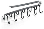10 hooks Mug Cups Wine Glasses Storage Hooks Kitchen Utensil Ties Belt and Scarf Organizer Hanging Hook Rack Holder Under Cabinet Closet (random color )