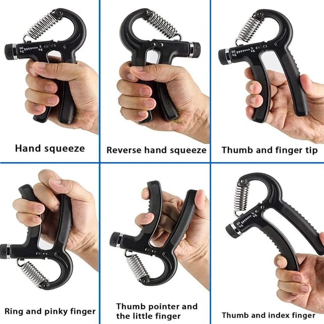 Hand Grip Strengthener Adjustable Resistance Wrist Strengthener Forearm Gripper Hand Workout Squeezer Grip Strength Trainer Without Counter (Random colour) Made in China