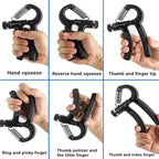 Hand Grip Strengthener Adjustable Resistance Wrist Strengthener Forearm Gripper Hand Workout Squeezer Grip Strength Trainer Without Counter (Random colour) Made in China