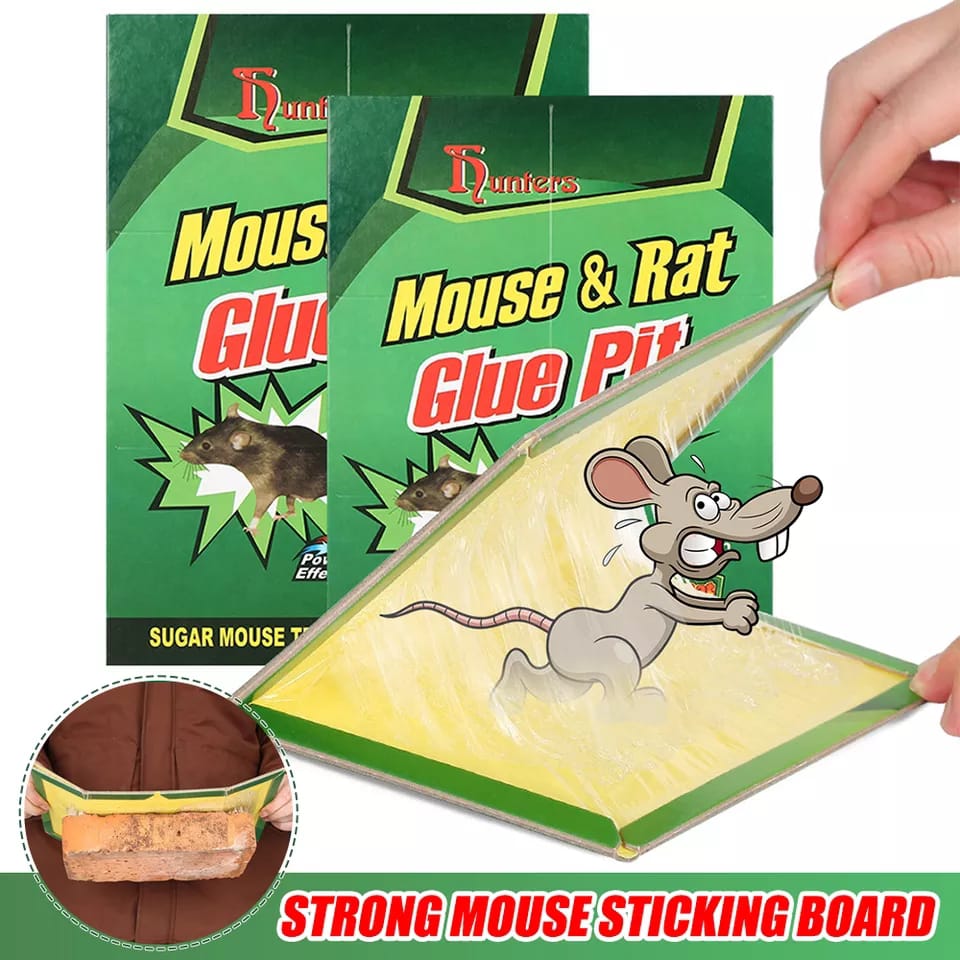Reusable Expert Mouse &amp; Rat Glue Trap – Heavy Duty, Strong Adhesive, Pre-Baited, Non-Toxic, Odorless, Child-Safe Pest Control for Rodents, Insects, and Bugs