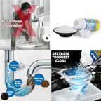 Powerful Toilet & Sink Clog Remover Drain Cleaner Powder, Pipe Quick Foaming Pipeline Dredger Toilet Clogging Dredging Powder, Drain Pipe Dec-logger Pipeline Dredger - (100g)