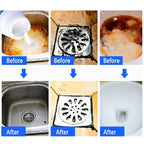 Powerful Toilet & Sink Clog Remover Drain Cleaner Powder, Pipe Quick Foaming Pipeline Dredger Toilet Clogging Dredging Powder, Drain Pipe Dec-logger Pipeline Dredger - (100g)