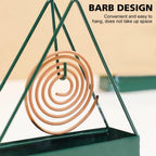 Mosquito Coil Holder Incense Burner Decorative Ornament Craft Triangle (Black)