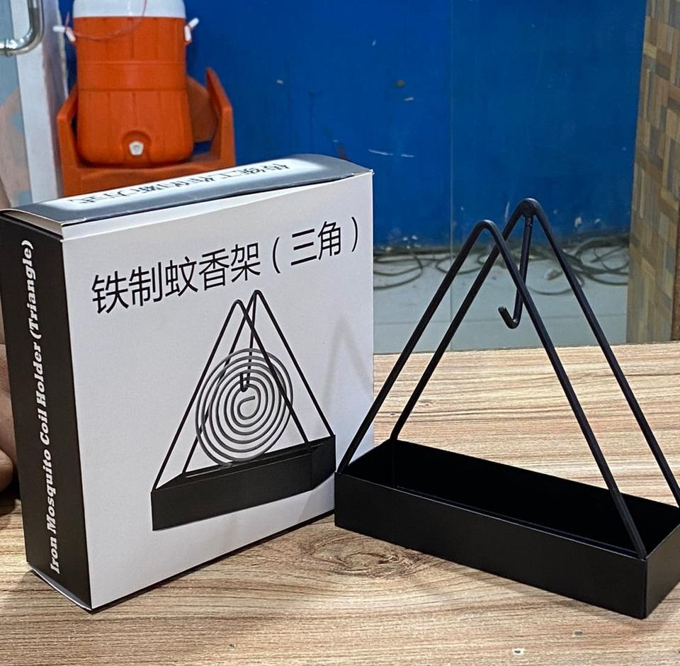 Mosquito Coil Holder Incense Burner Decorative Ornament Craft  Triangle (Only black)