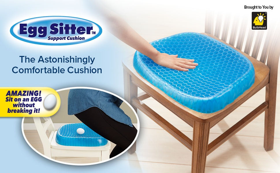 Non Slip Egg Sitter Gel Seat Cushion Soft Sitting Support Pad Cushion for Car and Office Chair Seat Pads Breathable Honeycomb Bike Seat Foam