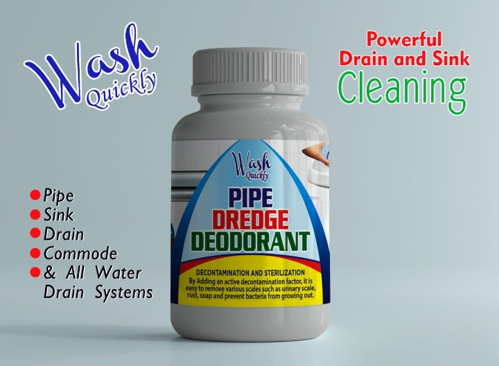 Pipe Dredge Deodorant - Quick Wash Sink and Drain Cleaner 70g