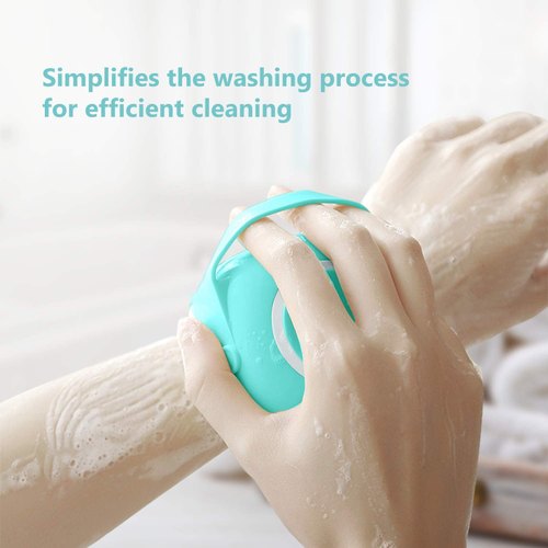 Silicone Bath and Body Shower Brush with Liquid Soap Dispenser (Random Color)