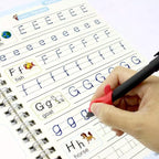 Sank Magic book Practice | Sank Magic Book for Montessori Children Tracing Handwriting First Pre-school Baby Learning Books for Kids (4 Books + Magic Pen with 10 Ink Refills)
