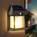 Solar Tungsten Filament Lamp Outdoor Waterproof Intelligent Induction Wall Lamp Courtyard Garden Villa Lighting(KT-666)