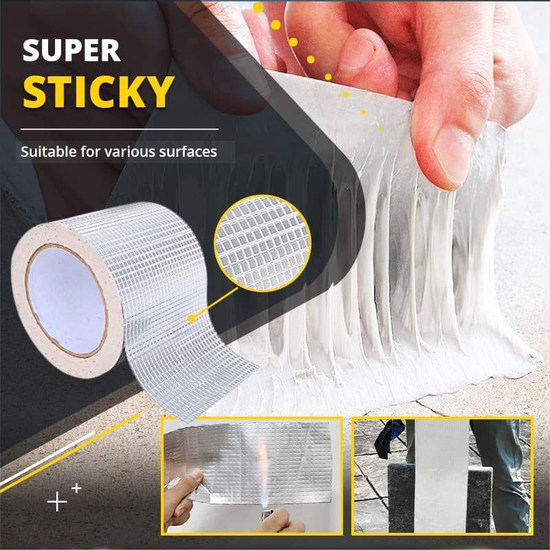 Aluminum Foil Butyl Rubber Tapes Self Adhesive Waterproof Tape 2 inch x 1.5 MTR